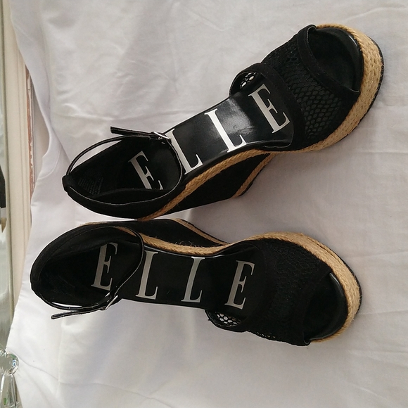 Elle Shoes - ELLE Espadrille Platform Wedge Sandals